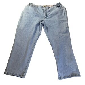 Lee Side Elastic Waist 3086185 Womens 26W Petite Light‎ Wash Stretch Denim Jeans